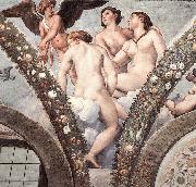 RAFFAELLO Sanzio Cupid and the Three Graces oil on canvas